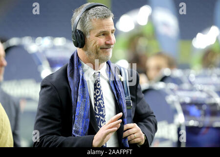 Houston, Texas, USA. Nov, 2019 21. Indianapolis Colts Head Coach Frank Reich vor der NFL regular season Spiel zwischen den Houston Texans und die Indianapolis Colts an NRG Stadion in Houston, TX am 21. November 2019. Credit: Erik Williams/ZUMA Draht/Alamy leben Nachrichten Stockfoto