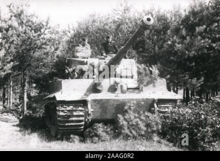 Deutsche Tiger Panzer der Waffen-SS in Frankreich 1944 Stockfoto