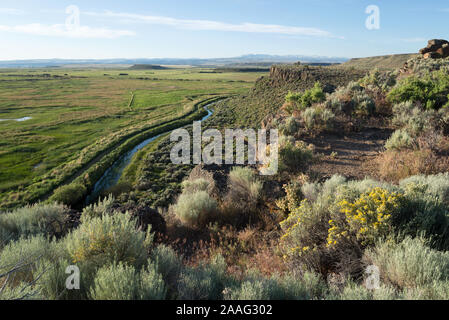 Blick von Buena Vista übersehen, Malheur National Wildlife Refuge, Oregon. Stockfoto