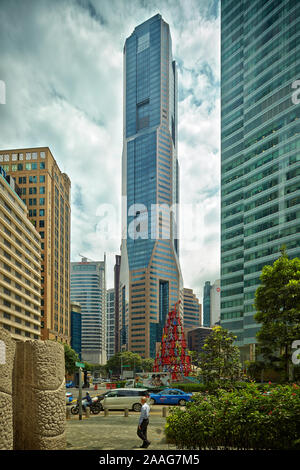 Singapur - 15. Juli: Replublic Platz 9 Raffles in Singapore Downtown Core am 15. Juli. Im Jahr 1995 abgeschlossen, das Projekt wurde entwickelt und wird Stockfoto