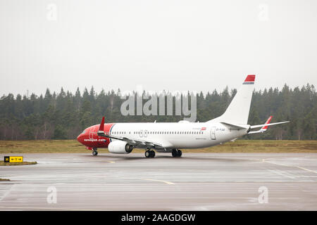 Norwegian Air Shuttle Boeing 737-8 JP Flugzeuge mit Registration EI-Fju am Flughafen Landvetter gesehen. Stockfoto
