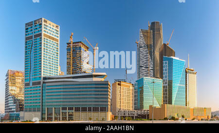 KAFD - King Abdullah Financial District Blick in Riad, Saudi-Arabien Stockfoto