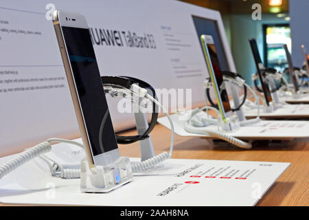 Logo der Firma Huawei, Internationale Funkausstellung IFA 2017, Berlin, Deutschland Stockfoto