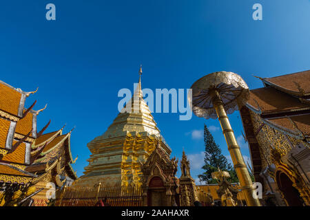 Doi Suthep Tempel während der sonnigen Tag in Chiang Mai, Thailand Stockfoto