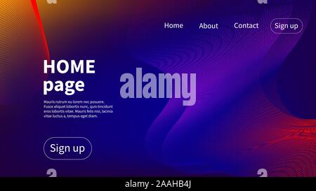 Homepage abstrakte Grafik vektor design, Gradient backgrouns, blau Webdesign Stock Vektor