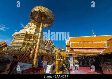 Doi Suthep Tempel während der sonnigen Tag in Chiang Mai, Thailand Stockfoto