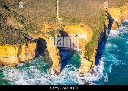 Die charakteristischen U-förmigen Bucht von sparkes Gully im Port Campbell National Park, Victoria, Australien. Stockfoto