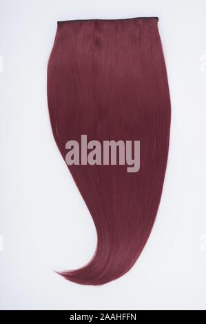 Gerade maroon Virgin remy Haar extensions Bundles Stockfoto