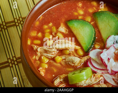 Taco Ranch Chicken Chili, mit nur 5 Zutaten in einen Bräter oder Instant pot Stockfoto