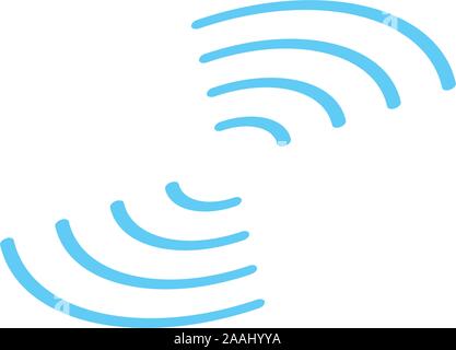 Ismetric Wireless Network signal Symbol. wlan Symbol in zwei derection. Vektor Illustration auf weißem Hintergrund. Stock Vektor