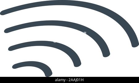 Ismetric Wireless Network signal Symbol. WLAN-Symbol. Vektor Illustration auf weißem Hintergrund. Stock Vektor