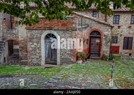 Toskanische mittelalterliches Dorf Rocca d'Orcia Toskana Italien Malerische Dörfer Stockfoto