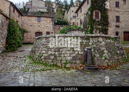 Toskanische mittelalterliches Dorf Rocca d'Orcia Toskana Italien Malerische Dörfer Stockfoto