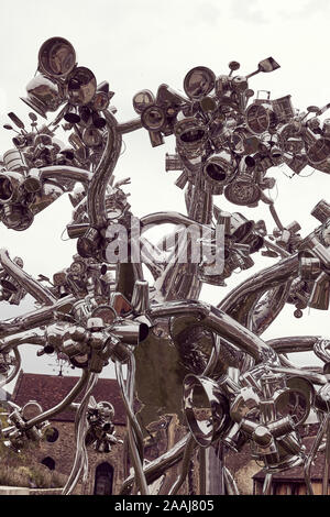 Subodh Gupta: Unsichtbare Realität, Hauser & Wirth, Somerset, Durslade Farm, Lane, Bruton, Somerset BA10 0NL Stockfoto