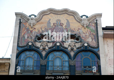 Budapest, das Bankhaus Török, Szervita tér, Henrik Böhm, Ármin Hegedüs 1906 Stockfoto