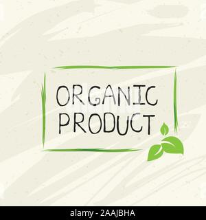 Organisches Produkt label und hochwertiges Produkt Abzeichen. Bio reine gesunde Eco Bio Lebensmittel, Bio und natürliches Produkt, das Symbol. Embleme für Cafe, Verpackung Stock Vektor