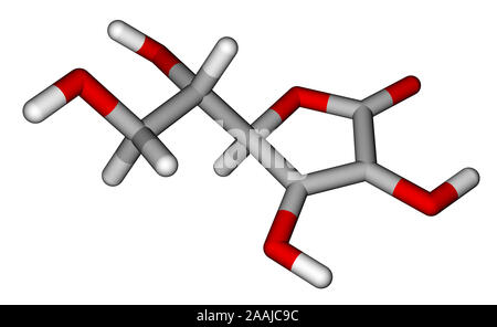 Ascorbinsäure sticks molekularen Modell Stockfoto