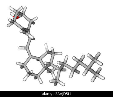 Vitamin D3 (Cholecalciferol) molekulare Modell Stockfoto