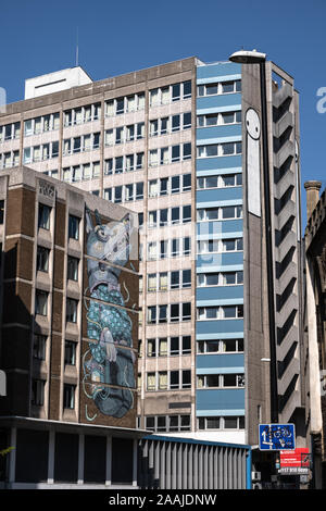 Brutalistic brutale Architektur Bürogebäude und Parkhäuser im Stadtzentrum von Bristol Stockfoto