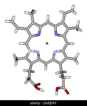 Häm B, die wichtiger Bestandteil von Hämoglobin und Myoglobin Stockfoto