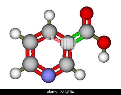 Niacin (Vitamin B3 oder PP) Molekül Stockfoto