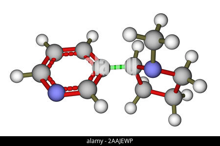Nikotin molekulare Struktur Stockfoto