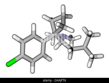 Sibutramin (mündliche anorexant, Behandlung der Adipositas) molekulare Struktur Stockfoto