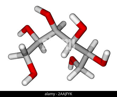 Sorbitol sticks molekularen Modell Stockfoto