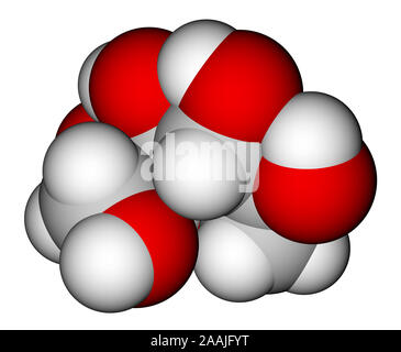 Sorbitol Raum molekulare Modell Stockfoto