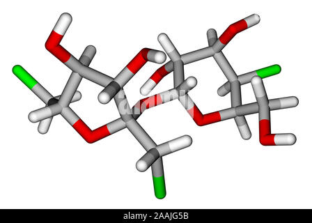 Sucralose sticks molekularen Modell Stockfoto