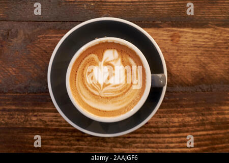 Latte Art, Birmingham, Großbritannien Stockfoto