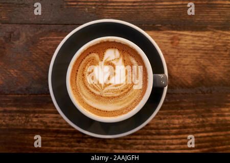 Latte Art, Birmingham, Großbritannien Stockfoto