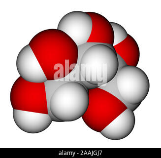 Xylitol Raum molekulare Modell Stockfoto