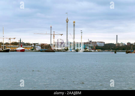 Stockholm, Schweden, 17. November 2019: Gröna Lund Freizeitpark in Stockholm, Schweden Stockfoto