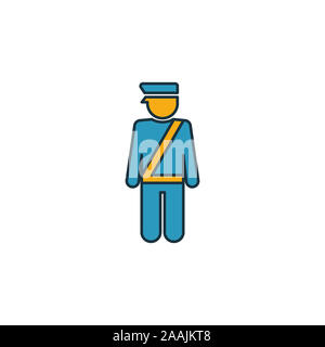 Grenze Symbol. Umrisse gefüllt kreative Anklicken vom Flughafen icons Collection. Premium Grenze Symbol für Ui, ux, Anwendungen, Software und Infografiken Stockfoto