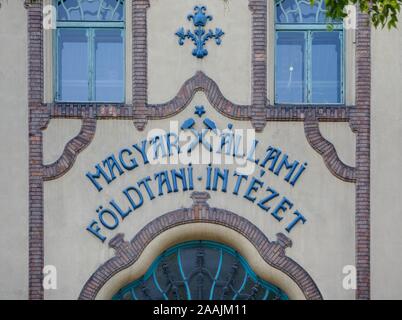 Budapest, Geologisches Institut, Ödön Lechner 1899 Stockfoto