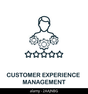 Customer Experience Management Übersicht Symbol. Thin Line Konzept Element aus CRM-icons Collection. Kreative Customer Experience Management Symbol für Stockfoto