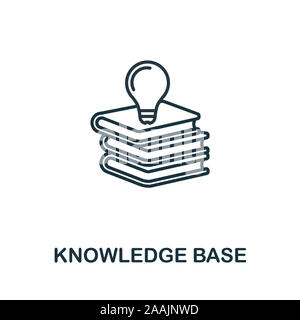 Knowledge Base Übersicht Symbol. Thin Line Konzept Element vom Kundendienst icons Collection. Creative Knowledge Base Symbol für mobile Anwendungen und das Web Stockfoto
