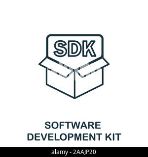 Software Development Kit übersicht Symbol. Thin Line Konzept Element vom Kundendienst icons Collection. Creative Software Development Kit Symbol für Stockfoto