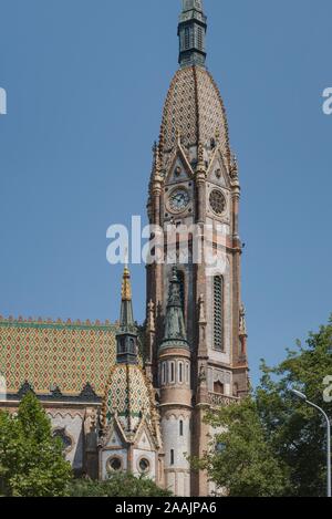 Budapest, Szent Laszló Ladislaus-Kirche tér, Ödön Lechner und Gyula Pártos 1898 Stockfoto