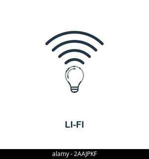 Li-Fi Symbol. Premium Design von künftigen Technologie icons Collection. Pixel Perfect Li-Fi Symbol für Web Design, Anwendungen, Software, drucken Stockfoto