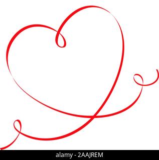 Heart-shaped kalligrafischen Strichvorlagen. Einladung Hintergrund Stock Vektor