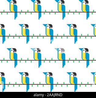 Ara Papagei Vektor. Papagei Vogel vektor Icon im flachen Stil Stock Vektor