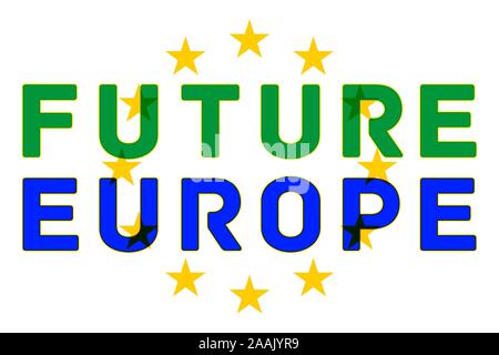 Die Zukunft ist Europa. Anti brexit Logo. Vector Illustration. Stock Vektor