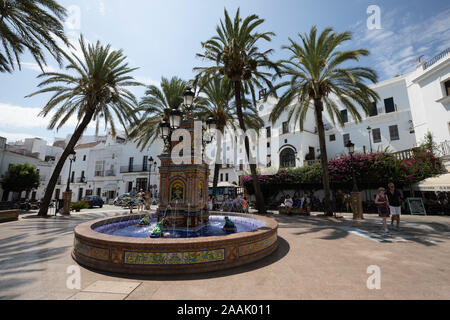 Plaza de Espana, Vejer de la Frontera, Provinz Cadiz, Andalusien, Spanien, Europa Stockfoto