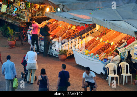 Djemaa el-Fna entfernt. Marrakesch, Marokko Stockfoto