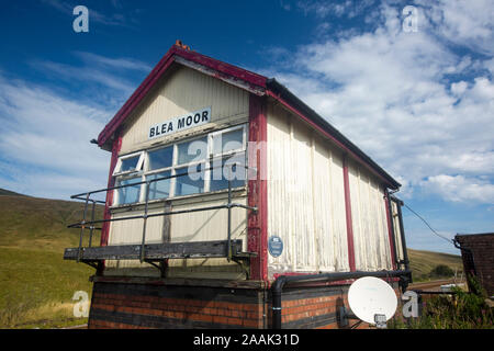 Die blea Moor signal Box auf die Settle Carlisle, Yorkshire Dales, UK. Stockfoto