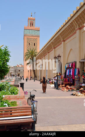 Die Saadian-Gräber aus dem 16. Jahrhundert sind die letzte Ruhestätte von etwa sechzig Mitgliedern der Saadi-Dynastie. Marrakesch, Marokko Stockfoto