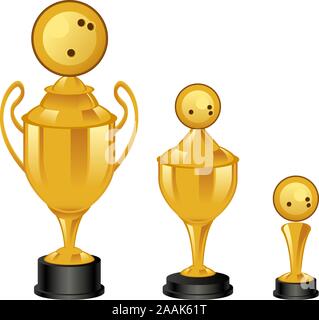 Bowling Trophäen Abbildungen Stock Vektor