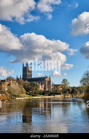 Die Kathedrale von Worcester, Worcester, Worcestershire Stockfoto